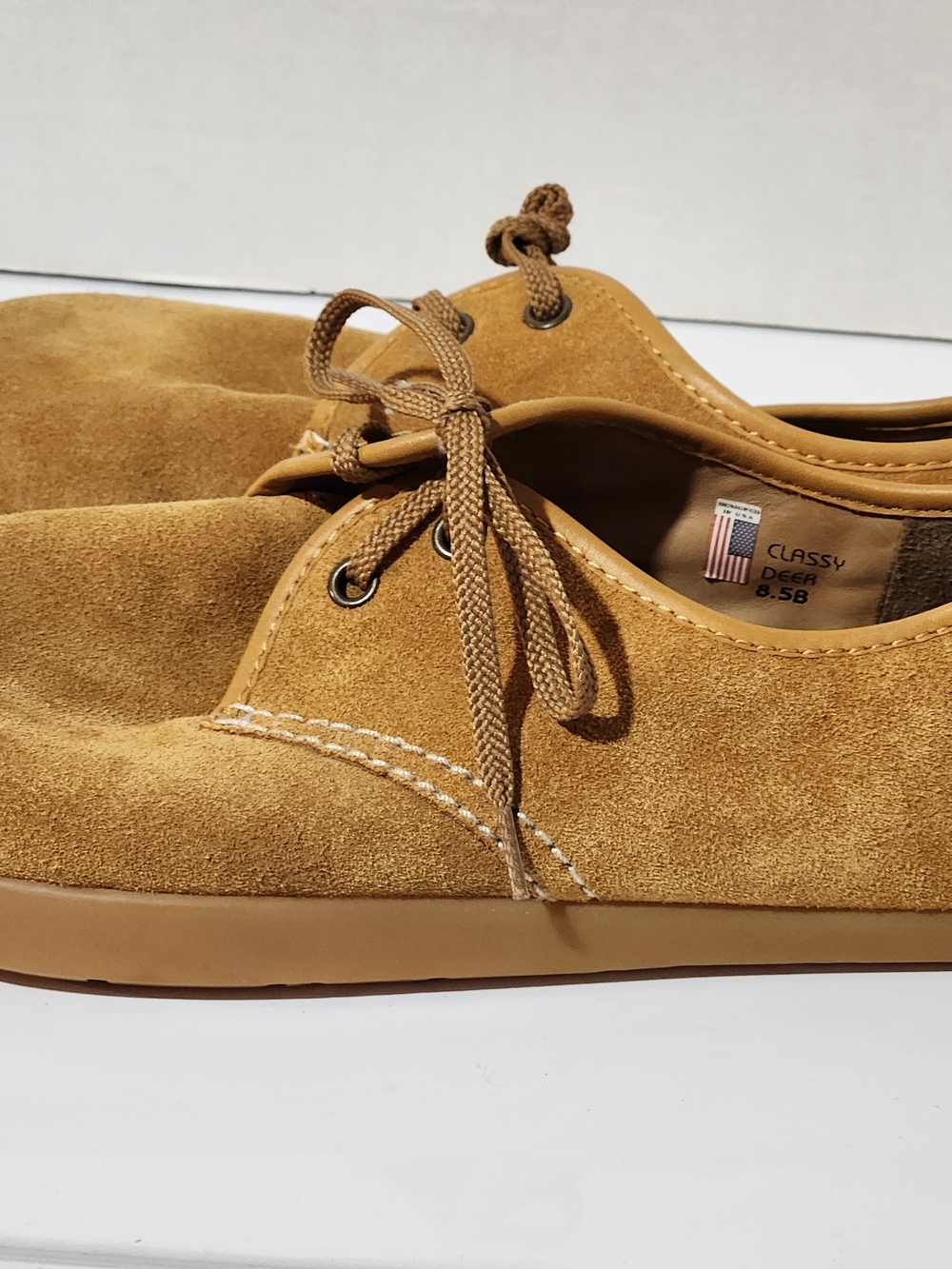 Kalso Earth Women’s Suede Lace-Up Flats in Mustard Tan 8.5 - Picture 2 of 6